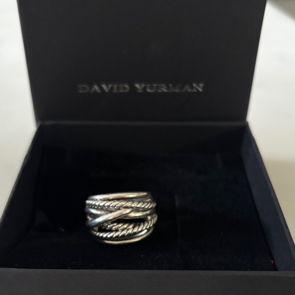 David Yurman Silver Twisted Rope Ring - Picture 5 of 6